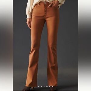 Anthropologie | Hudson Barbara Coated Bootcut Jeans in Toffee Size 33